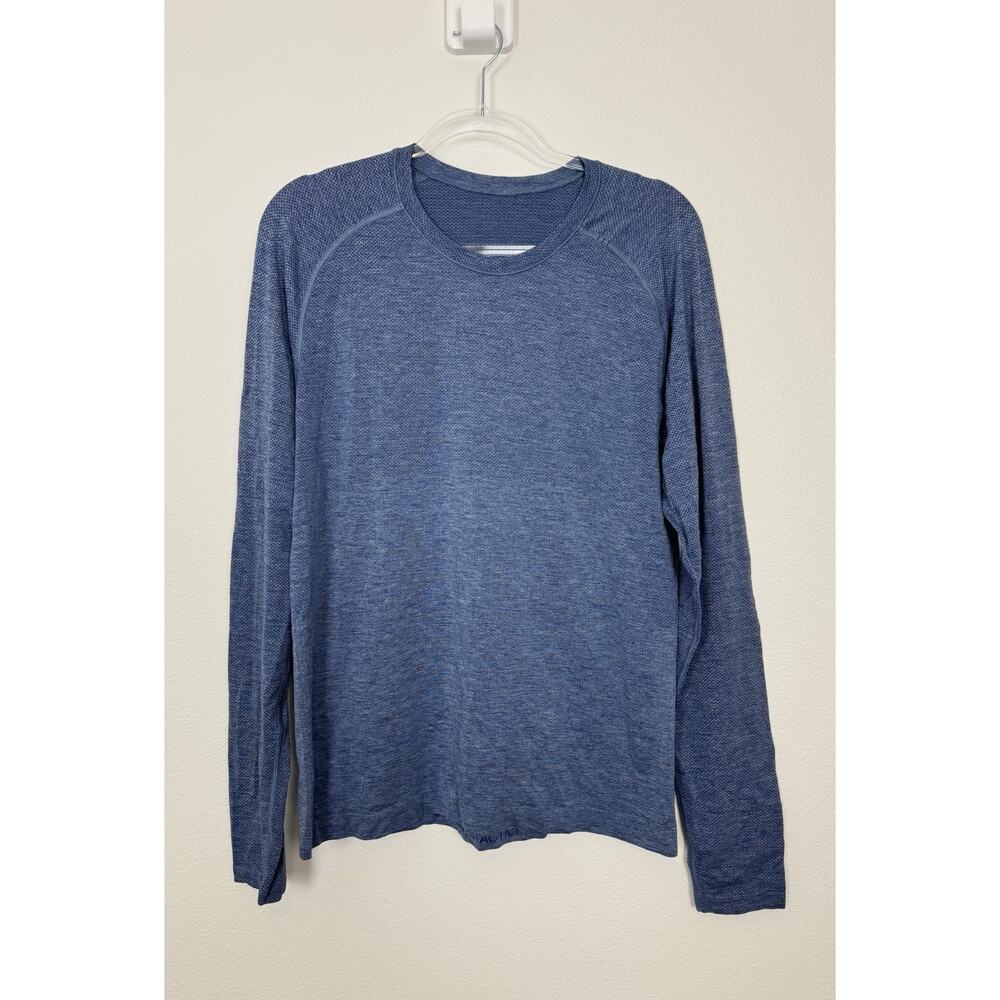 Lululemon Metal Vent Tech Shirt Long Sleeve Men's Medium Blue Athletic